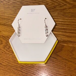 Ring bomb party earrings smoky gray topaz 925 Sterling sober